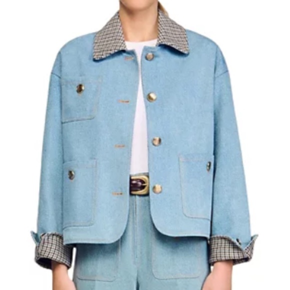 Sandro Jackets & Blazers - Elias Denim Jacket Front Button